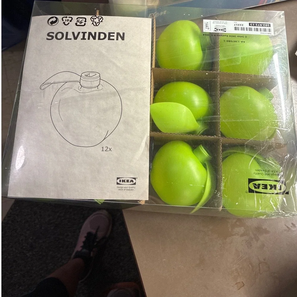 IKEA Solvinden Green Apple‎ 12 Light Covers Cute Kitschy new in box READ